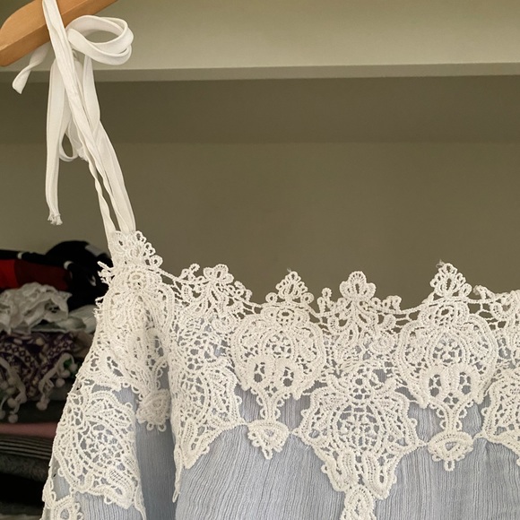 Anthropologie Lace Embroidery Tank Top Size S - Picture 2 of 5